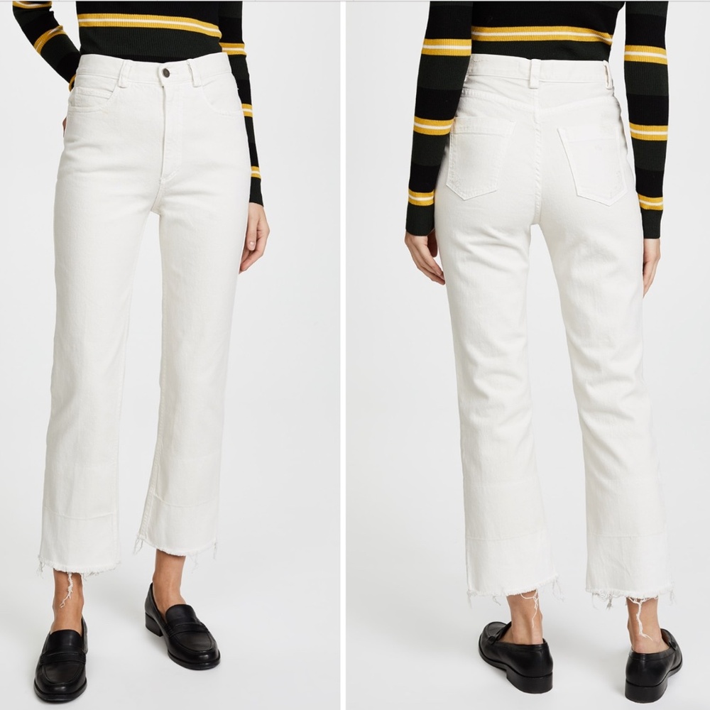 Rachel Comey Slim Legion Jeans, Off-white, Size 6